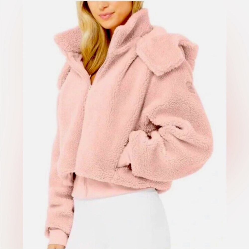 Alo - Sherpa Foxy Women's Mauve Pink Fleece Jacket